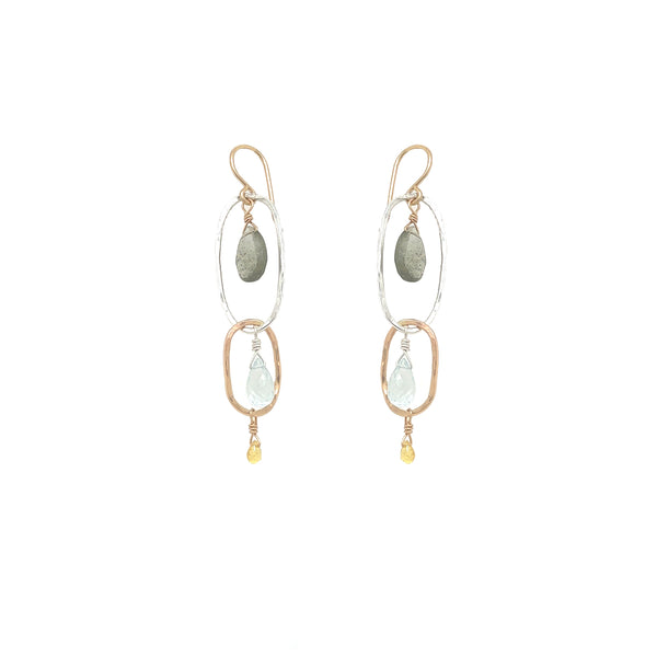 Forest Moss Aqua Earrings