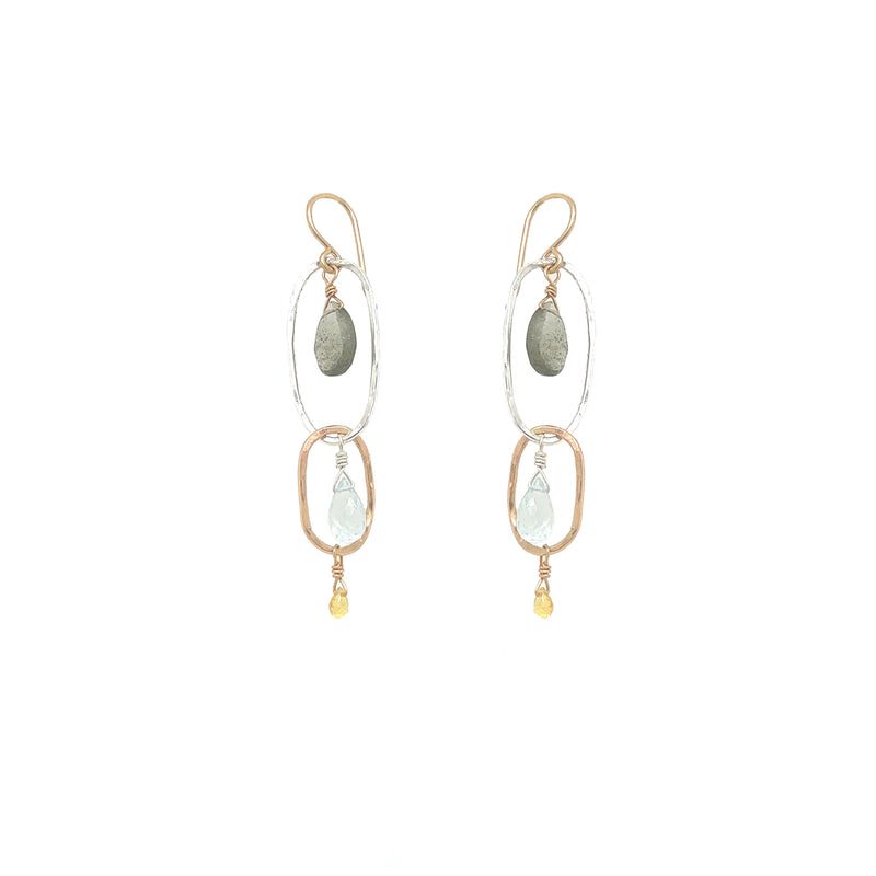 Forest Moss Aqua Earrings