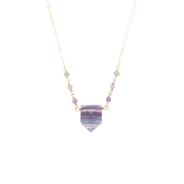 Amazon.com: 2 Inches Large Healing Crystal Necklace Rainbow Fluorite Pendant  with Adjustable Cord : Handmade Products