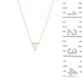 Green Amethyst Crystal Point Necklace